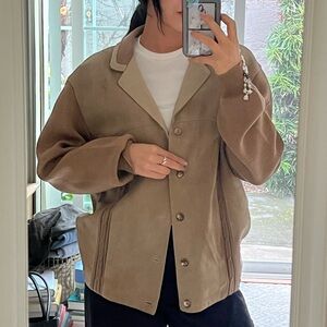 Women's Beige Button-Up Jacket